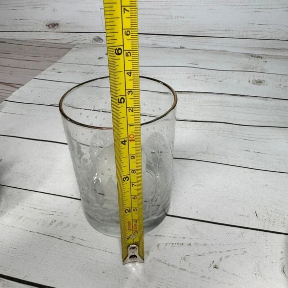 Libbey Clear 4" Votive Candle Holders Winter Christmas Set of 2 w Candles - Picture 6 of 7